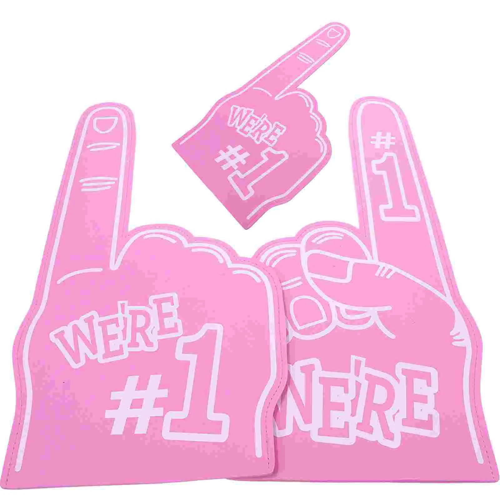 3 Pcs Cheering Clapper Cheerleading Stuff Props Foam Hand Giant Fingers for Sports Party Pointer