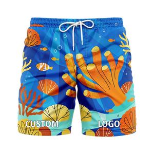 Mens Beach    Single layer quick-drying four-way stretch customized  swim trunk