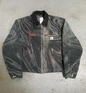 Hip Hop Turndown Collar Denim  Streetwear Men's Casual Laser Printing Custom Zip Up Bomber  And Coats