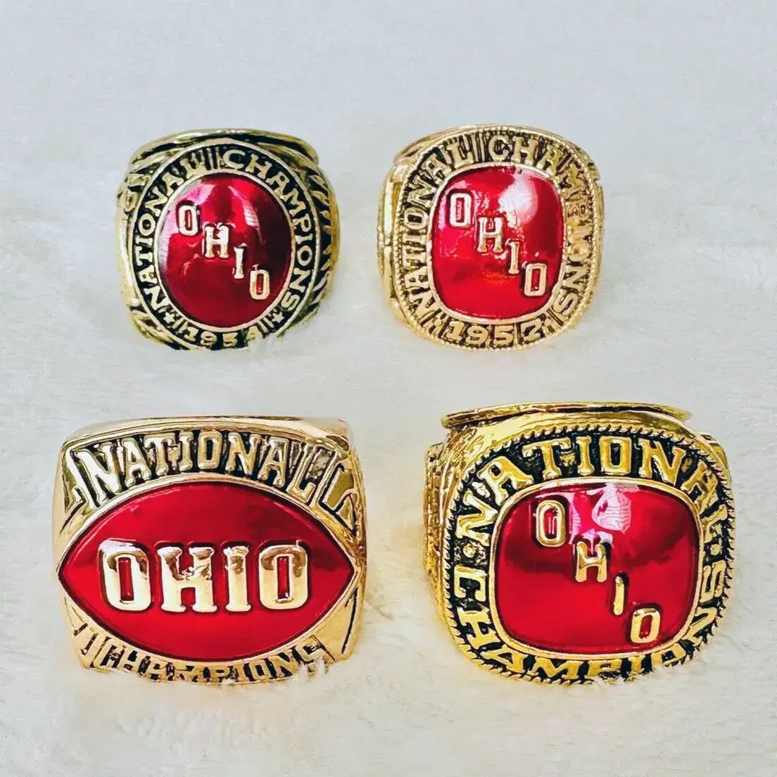 Ohio State NCAA National Champion Rings Collection – Set of 4