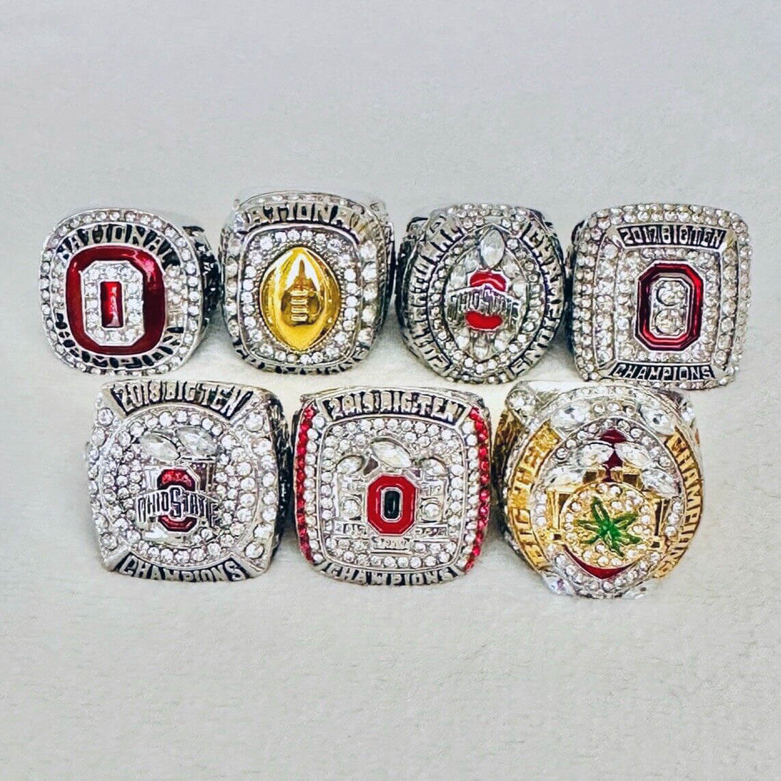 Complete Ohio State NCAA National Championship Rings Collection