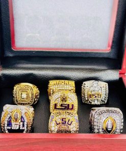 LSU Tigers NCAA Football Championship Rings Set - 7 National Titles