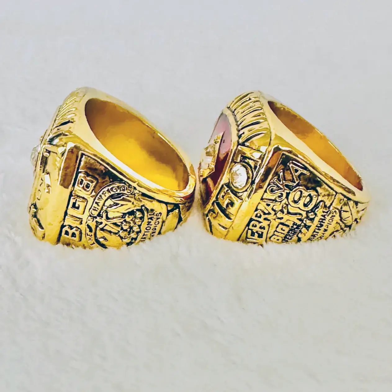 1970 & 1971 Nebraska Cornhuskers NCAA Championship Ring Set Replica