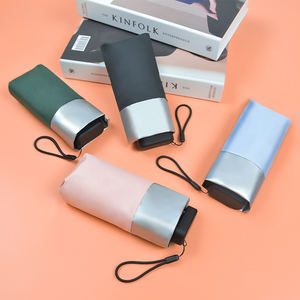 High quality personal waterproof sombrillas women 5 fold small gift ladies girls light compact pocket uv capsule mini