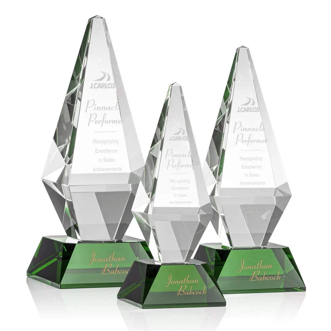 Personalized Crystal Award - Custom Engraved Corporate Trophy 1