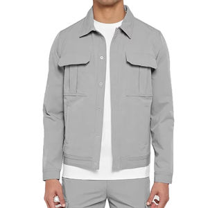 OEM Manufacturer Custom Outdoor Fitness Cargo  Multi Pocket 100% Polyester Leisure Men's Work Lapel  for Men