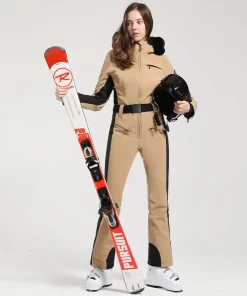 Gsou Snow Professional Double Board Ski Suit Windproof One-piece Ski Suit Thick Warm Waterproof Slim Outdoor Ski Suit Female