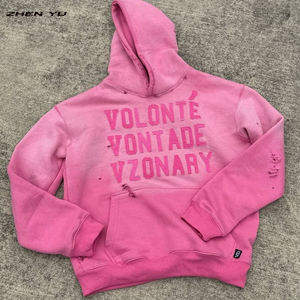 Custom Men's 100% Cotton Heavyweight Boxy Hoodie with Puff Printing 3D Streetwear Oversized Hooded