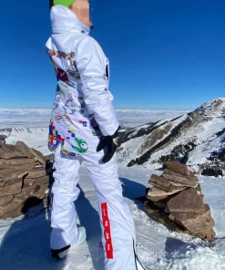 2024 New Skiing Suites Snowboard Jacket Winter Ski Pants Women Warm Waterproof Tracksuit Detachable Hem Men Alpine Sport Clothes