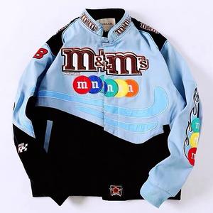 Wholesale OEM Cotton Plus Size Bomber  Custom MenEmbroidery Patch Motorcycle Riding Vintage Racing