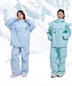 HIGH EXPERIENCE 2024 Skiwear Single/Double Board Windproof, Waterproof, Warmand Women's Skiwear Jacket Ski Pants ski  Set