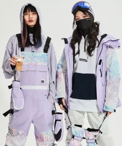 Women's Ski Jacket Snow Jacket Overalls -30 degree Waterproof Windproof Women's Ski Jacket Pants