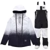 High Quality Men Women Snowboarding Suit Jacket and Bib Pants Winter Warm Waterproof Ski Outfit Mountain Snowsuit New 2023