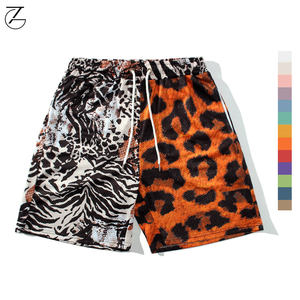 high quality leopard print an pinstripe put together  mesh  Unisex floral basketball