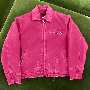 OEM Custom Oversized Vintage Printed Distressed Men's Denim  High Quality Heavyweight Streerweat Denim  for Men