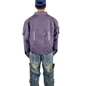 Custom manufacturer men's multiple pocket canvas work  with contrast stitching