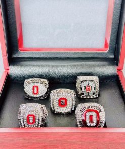 Set of 5 Ohio State NCAA Championship Rings - Collectible Sports Memorabilia