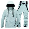 Winter Couple Ski Suit Set Snowboarding Set Outdoor Snowsuit Waterproof Windproof Ice Jackets + Strap Pants For Men And Women