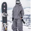 JOHN Full Pressure Adhesive 3L Ski Suit Women's 2024 Snowboard Clothes Single Board Double Board Assault Jacket Snow Pants