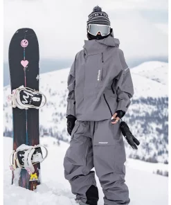 JOHN Full Pressure Adhesive 3L Ski Suit Women's 2024 Snowboard Clothes Single Board Double Board Assault Jacket Snow Pants