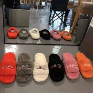 Women Platform Slippers Furry slippers with