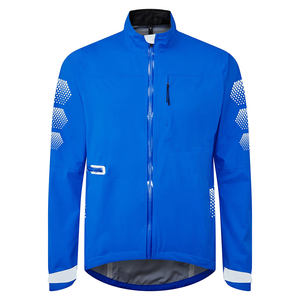 Wholesale Custom Mens Zip-Up Cycling Rain  Lightweight Windbreaker for Running with Reflective Cycling  Features
