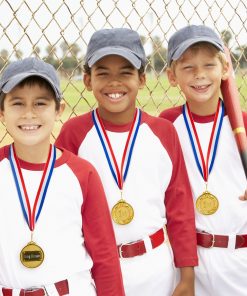 6 Pack 1st Place Gold Medals with 16 Inch Neck Ribbon for Awards, Sports Tournaments