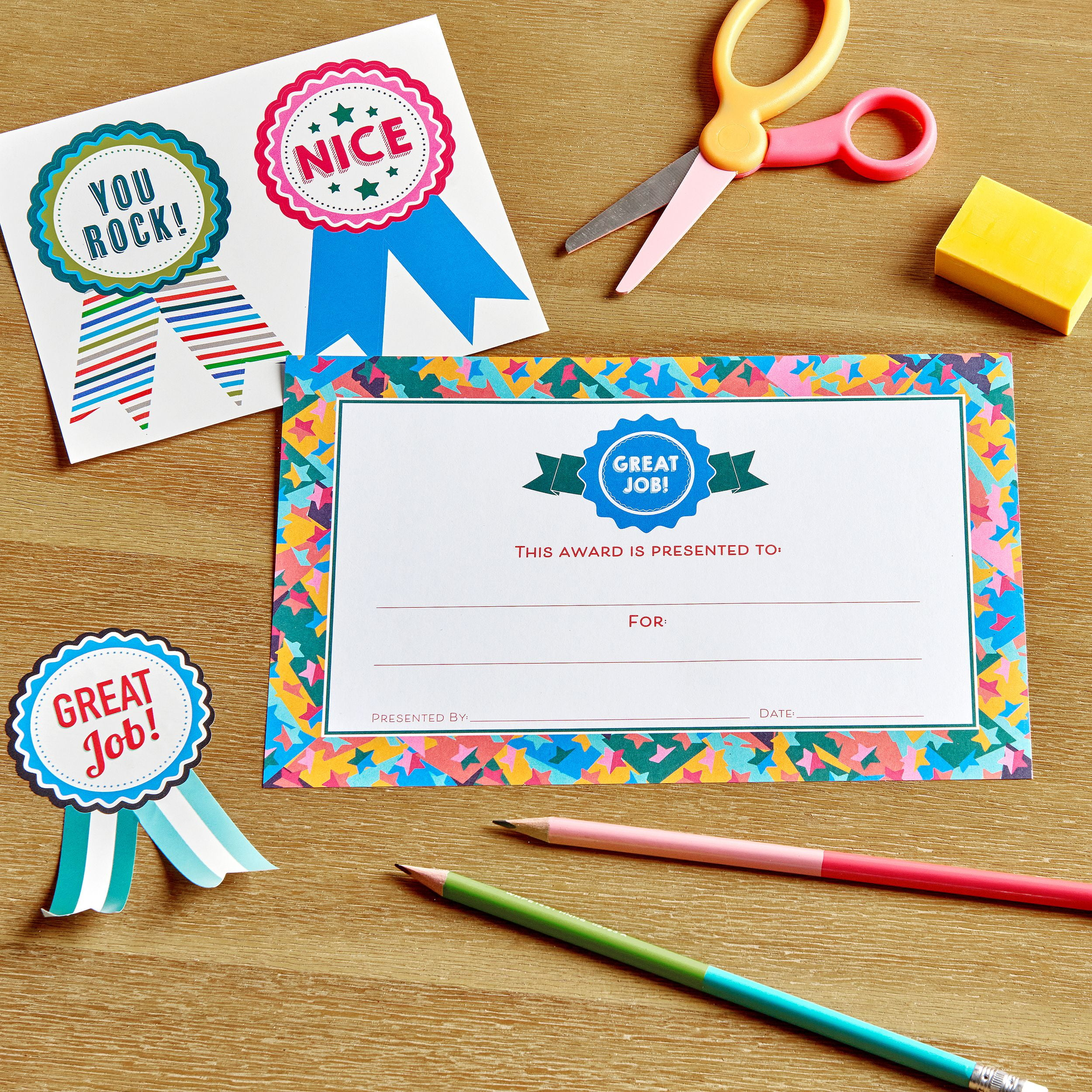 Gartner Studios "Great Job" Certificates - Unisex Paper Recognition Awards, 20 Pack