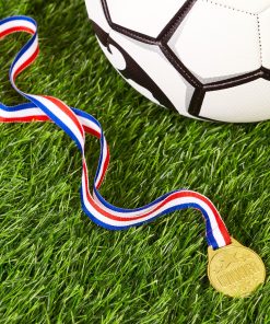 Juvale 12 Pack Gold Medals for Kids - Award Ribbons & Trophies (1.5 in)