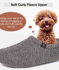 HomeTop Women's Cozy Memory Foam Loafer Slippers - Indoor Outdoor Comfort