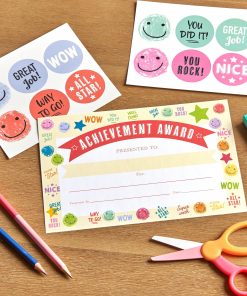 Set of 20 Gartner Studios Smile Achievement Awards with Coordinating Stickers