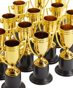 24 Pack Mini Gold Participation Trophies for Sports Tournaments (4 in)