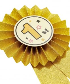 24-Pack 1st 2nd 3rd Place Award Rosette Ribbons for Sports & Events