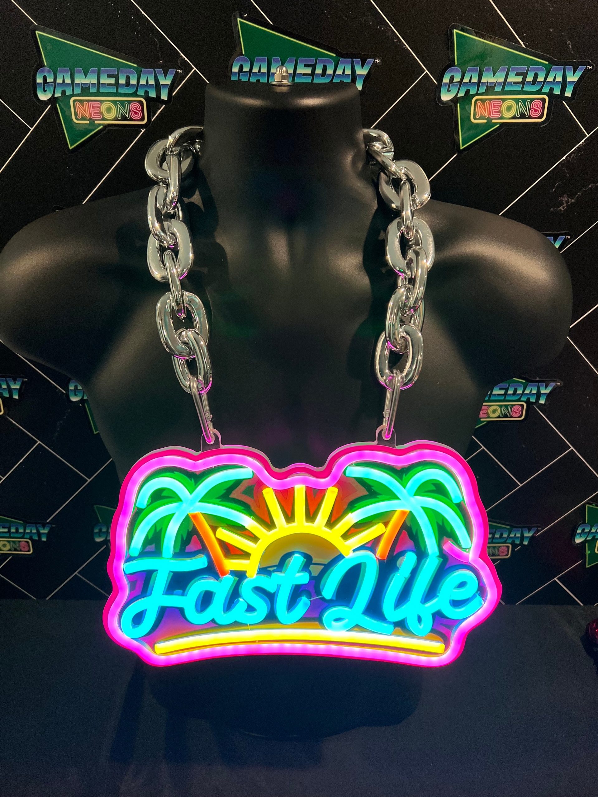 Personalized LED Neon Fan Chain Sample - Customized Design 3