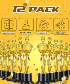 6" Golden Award Statue Trophy Awards 12 Pack - Sparkle with Elegance