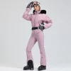 Gsou Snow Winter Women's Warm Down Snowsuit Outdoor Skiing Warm Waterproof Windproof Snowboard One-piece Suit Fashion Ski Suit