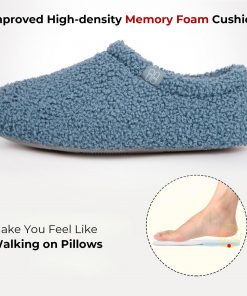 HomeTop Women's Cozy Memory Foam Loafer Slippers - Indoor Outdoor Comfort