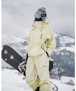 JOHN Full Pressure Adhesive 3L Ski Suit Women's 2024 Snowboard Clothes Single Board Double Board Assault Jacket Snow Pants