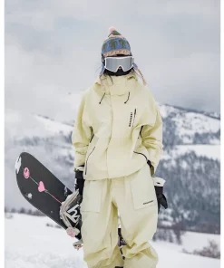 JOHN Full Pressure Adhesive 3L Ski Suit Women's 2024 Snowboard Clothes Single Board Double Board Assault Jacket Snow Pants