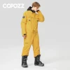 Thick Men Women One-Piece Ski Jumpsuit Outdoor Sports Snowboard Jacket Warm Jump Suit Waterproof Winter Clothes Overalls Hooded