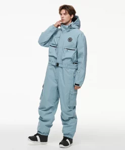 Unisex Snow Jumpsuit - Men and Women Ski Suit Overalls for Snowboarding
