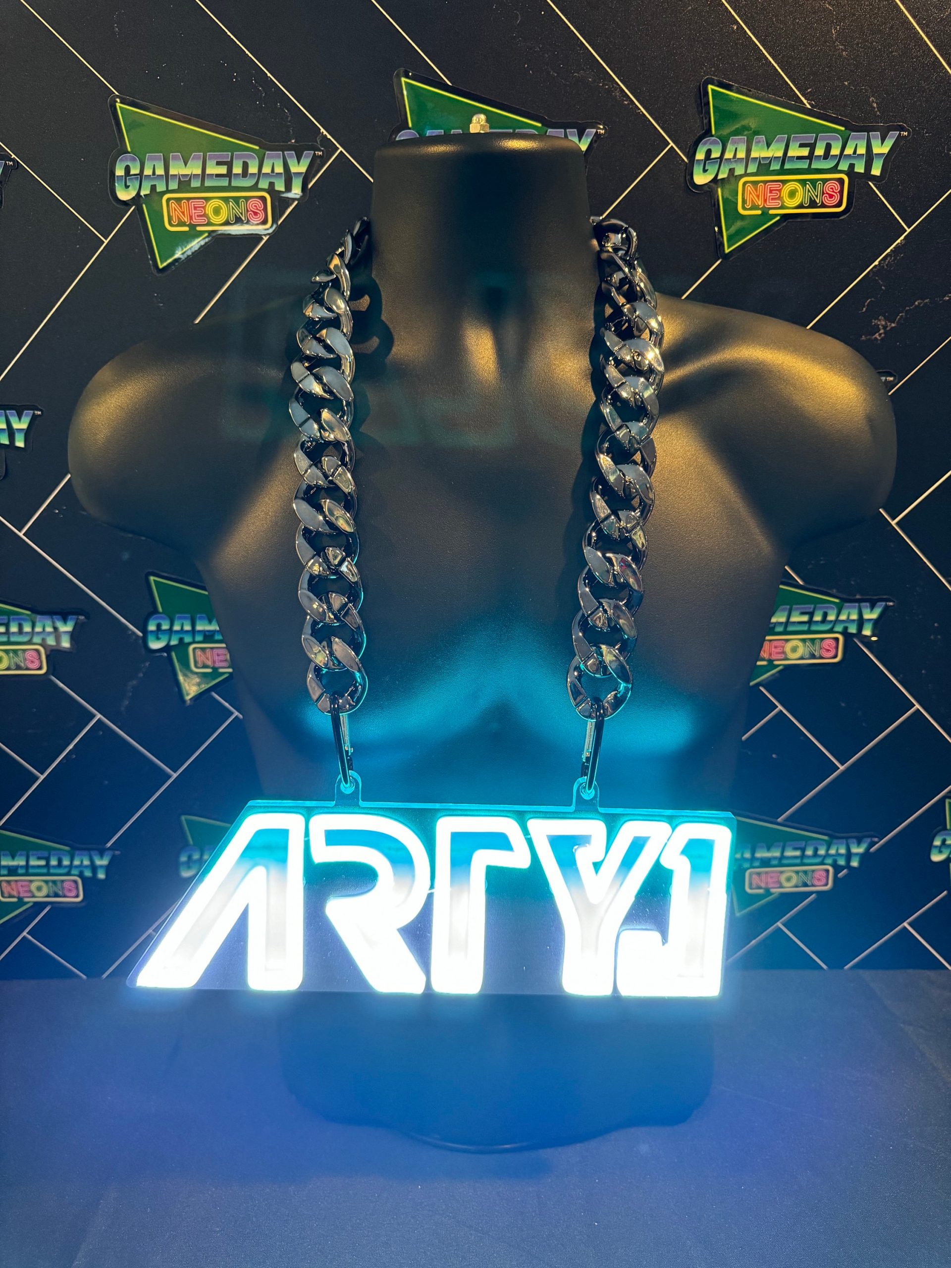 Personalized LED Neon Fan Chain Sample - Customized Design 7