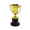 Way to Celebrate! Mini 3.8-in Plastic Gold Trophies for Kids, 6 Count, Party Favors