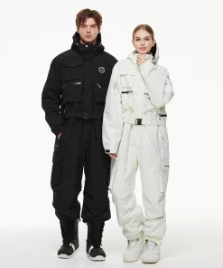 Unisex Snow Jumpsuit - Men and Women Ski Suit Overalls for Snowboarding