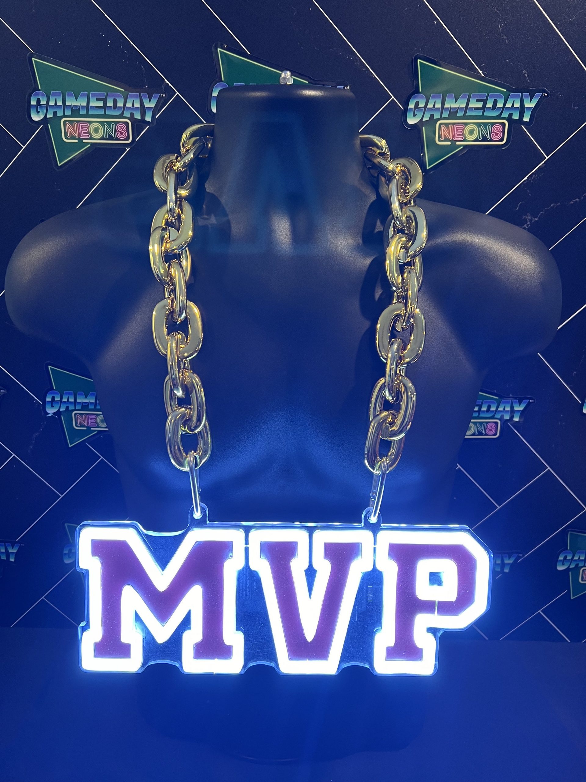 Personalized LED Neon Fan Chain Sample - Customized Design 1