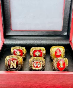 Nebraska Cornhuskers NCAA Championship Rings Set of 6 Collectibles