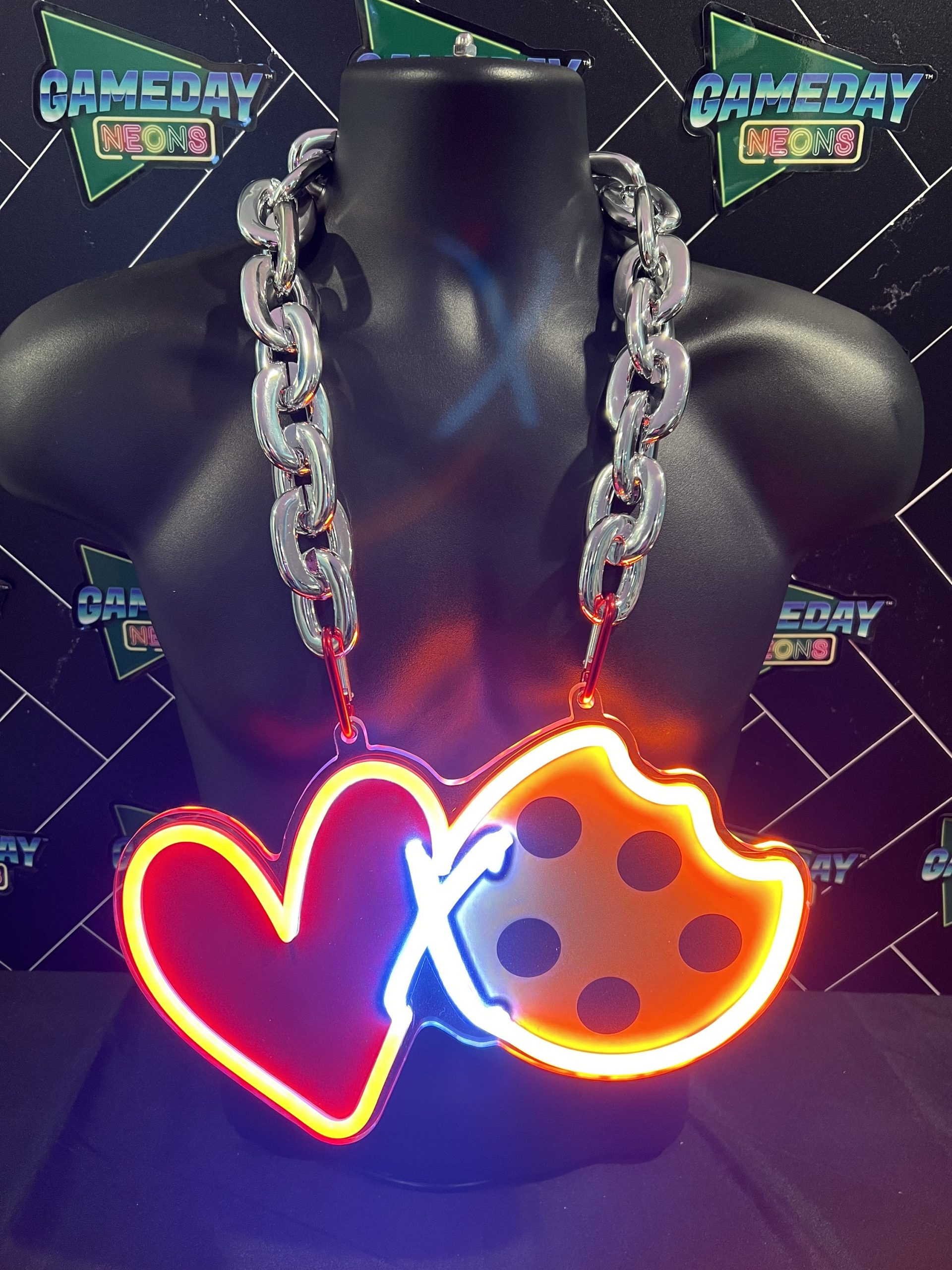 Personalized LED Neon Fan Chain Sample - Customized Design 4