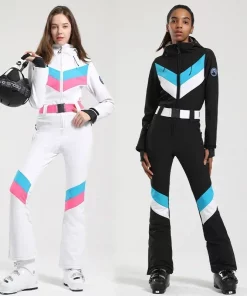 New Ski Suits Women Outdoor Snowboard Thickened Breathable One-piece Snow Suits Waterproof Windproof Sports Skiing Jumpsuits