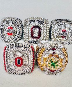 Ohio State Big Ten NCAA National Championship Rings Set of 5
