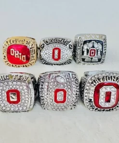 Ohio State Buckeyes NCAA National Championship Rings Collection - Set of 6